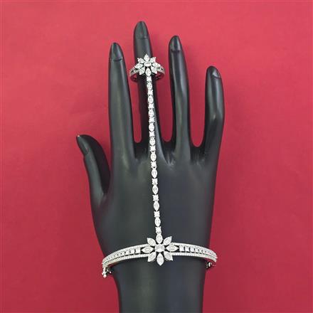 American Diamond Classic Hath Pan with Rhodium Plating 2 Tone Plating