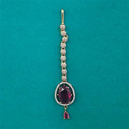 American Diamond Classic Tikka with Mehndi Plating