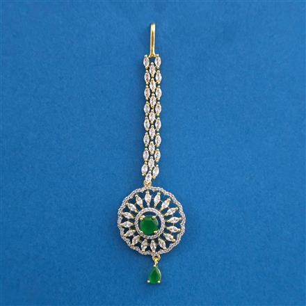 American Diamond Classic Tikka with 2 Tone Plating