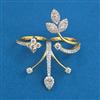 American Diamond Classic Ring with Rhodium Plating 2 Tone Plating