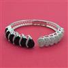 American Diamond Openable kada with Rhodium Plating