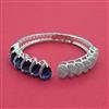 American Diamond Openable kada with Rhodium Plating