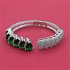 American Diamond Openable kada with Rhodium Plating
