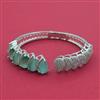 American Diamond Openable kada with Rhodium Plating