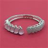 American Diamond Openable kada with Rhodium Plating