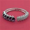 American Diamond Openable kada with Rhodium Plating
