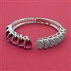 American Diamond Openable kada with Rhodium Plating