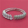 American Diamond Openable kada with Rhodium Plating