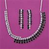 American Diamond Classic Necklace with Rhodium Plating