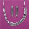 American Diamond Classic Necklace with Rhodium Plating