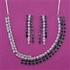 American Diamond Classic Necklace with Rhodium Plating