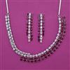 American Diamond Classic Necklace with Rhodium Plating