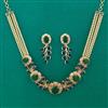 American Diamond Pearl Necklace with Carat Plating