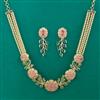 American Diamond Pearl Necklace with Carat Plating