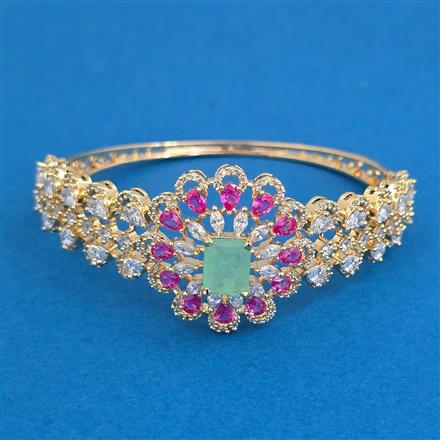 American Diamond Broad Kada with Carat Plating