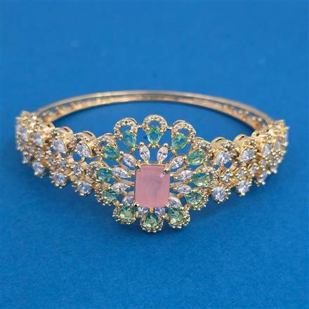 American Diamond Broad Kada with Carat Plating