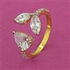 American Diamond Adjustable Ring With 2 Tone Plating