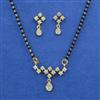 American Diamond Delicate Mangalsutra with Rhodium Plating 2 Tone Plating
