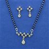 American Diamond Delicate Mangalsutra with Rhodium Plating 2 Tone Plating