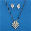 American Diamond Classic Mangalsutra with Rhodium Plating 2 Tone Plating