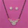 American Diamond Classic Mangalsutra with Rhodium Plating 2 Tone Plating