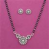 American Diamond Classic Mangalsutra with Rhodium Plating 2 Tone Plating