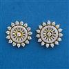 American Diamond Tops with Rhodium Plating 2 Tone Plating