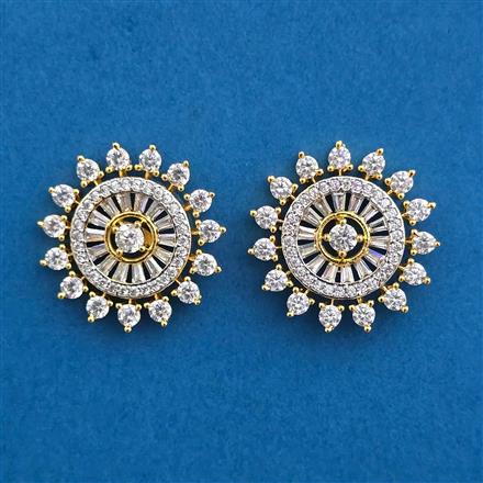 American Diamond Tops with Rhodium Plating 2 Tone Plating