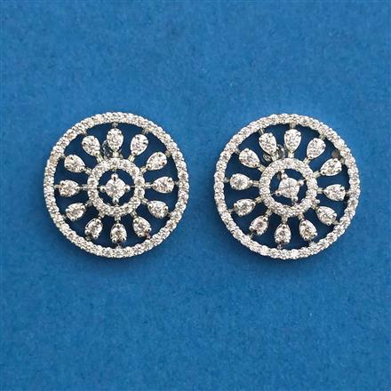 American Diamond Tops with Rhodium Plating 2 Tone Plating