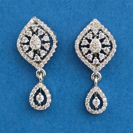 American Diamond Tops with Rhodium Plating 2 Tone Plating