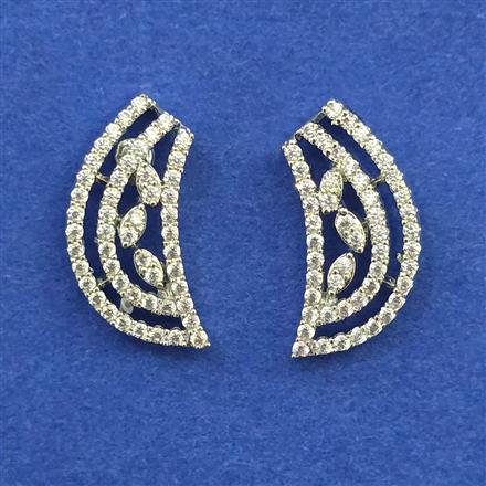 American Diamond Tops with Rhodium Plating 2 Tone Plating