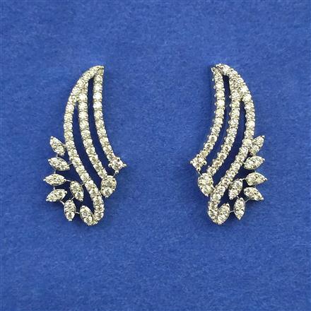 American Diamond Tops with Rhodium Plating 2 Tone Plating
