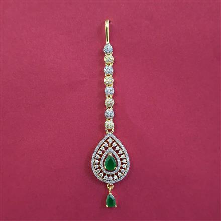 American Diamond Classic Tikka with 2 Tone Plating
