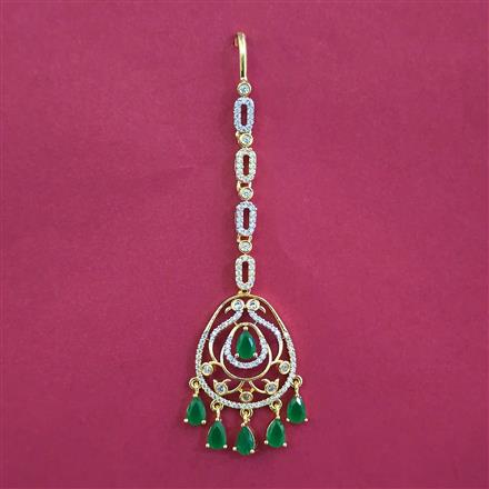 American Diamond Classic Tikka with 2 Tone Plating