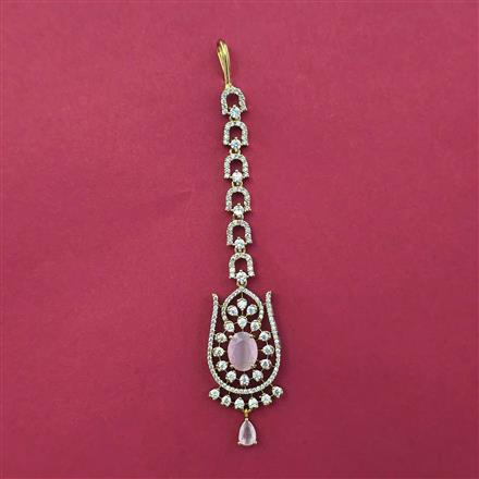 American Diamond Classic Tikka with Mehndi Plating