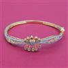 American Diamond Openable kada with Rhodium Plating 2 Tone Plating Mehndi Plating