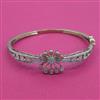 American Diamond Openable kada with Rhodium Plating 2 Tone Plating Mehndi Plating