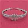 American Diamond Openable kada with Rhodium Plating 2 Tone Plating Mehndi Plating