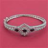 American Diamond Openable kada with Rhodium Plating