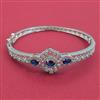 American Diamond Openable kada with Rhodium Plating