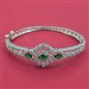 American Diamond Openable kada with Rhodium Plating