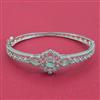 American Diamond Openable kada with Rhodium Plating