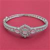 American Diamond Openable kada with Rhodium Plating