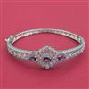 American Diamond Openable kada with Rhodium Plating
