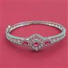 American Diamond Openable kada with Rhodium Plating