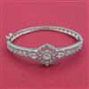 American Diamond Openable kada with Rhodium Plating