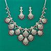 American Diamond Classic Necklace with Rhodium Plating