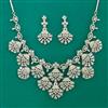American Diamond Classic Necklace with Rhodium Plating
