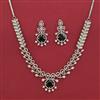 American Diamond Classic Necklace with Rhodium Plating