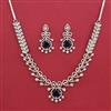 American Diamond Classic Necklace with Rhodium Plating